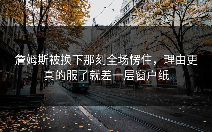 詹姆斯被换下那刻全场愣住,理由更真的服了就差一层窗户纸