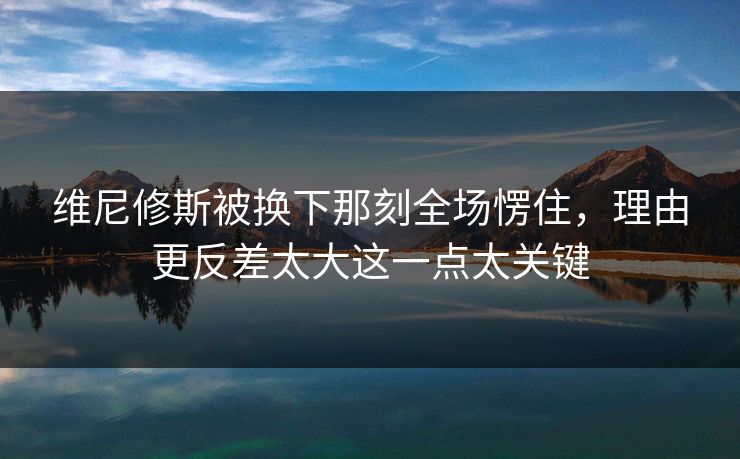 维尼修斯被换下那刻全场愣住，理由更反差太大这一点太关键