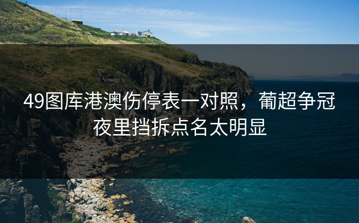 49图库港澳伤停表一对照，葡超争冠夜里挡拆点名太明显