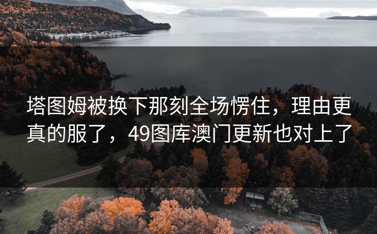 塔图姆被换下那刻全场愣住,理由更真的服了,49图库澳门更新也对上了 塔图姆被换下那刻全场愣住,理由更真的服了,49图库澳门更新也对上了