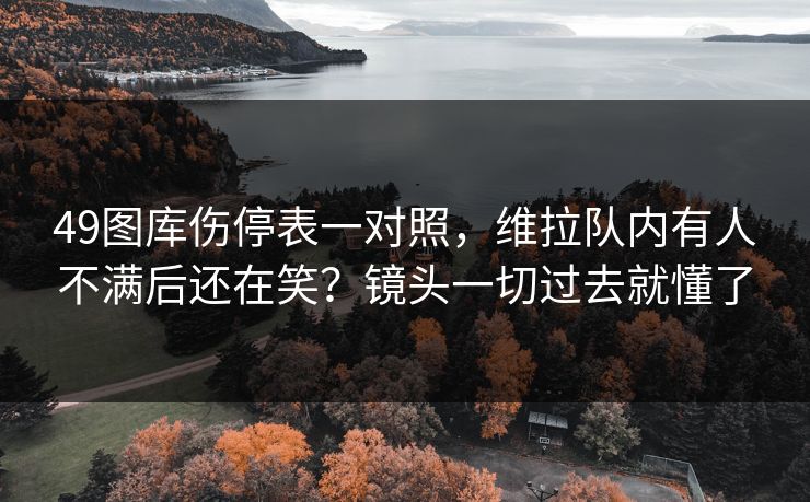 49图库伤停表一对照,维拉队内有人不满后还在笑?镜头一切过去就懂了 49图库伤停表一对照,维拉队内有人不满后还在笑?镜头一切过去就懂了